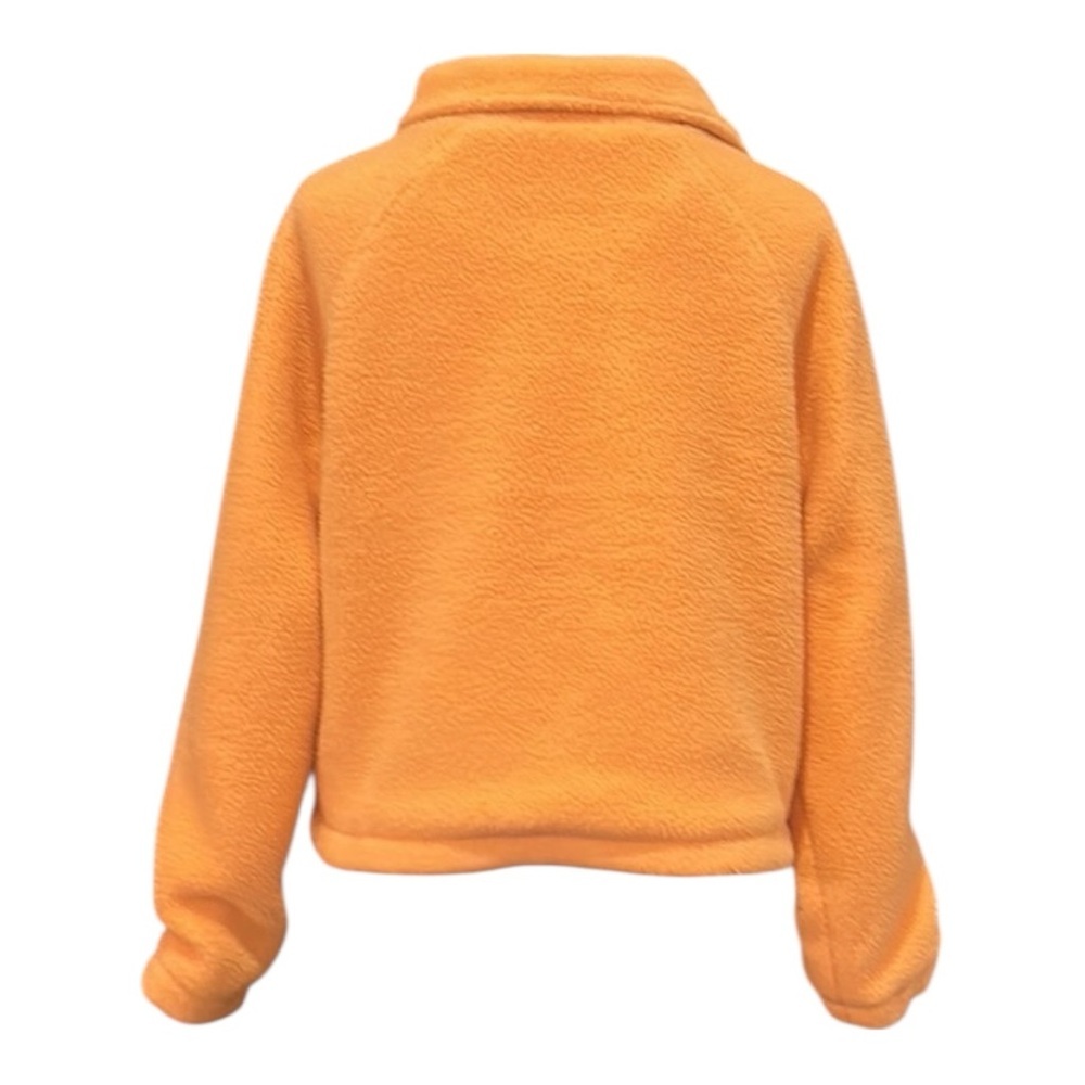 POL Snap Button Fuzzy Sherpa Long Sleeve Jacket Orange Women’s Size Small - Picture 6 of 8